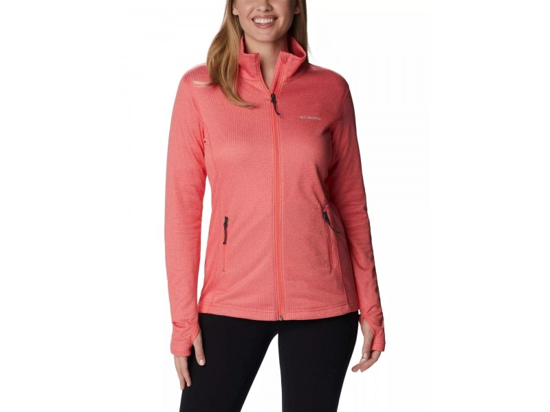 Columbia W Park View Grid Fleece - Blush Pink