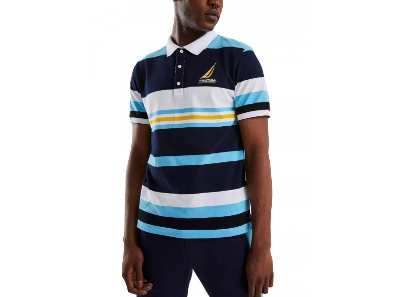 Nautica Sampson csíkos férfi polo - 100% pamut