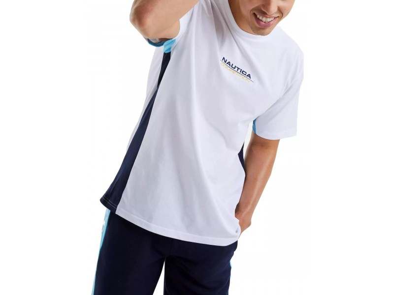 Nautica Pooler T-Shirt D - fehér férfi póló, 100% pamut