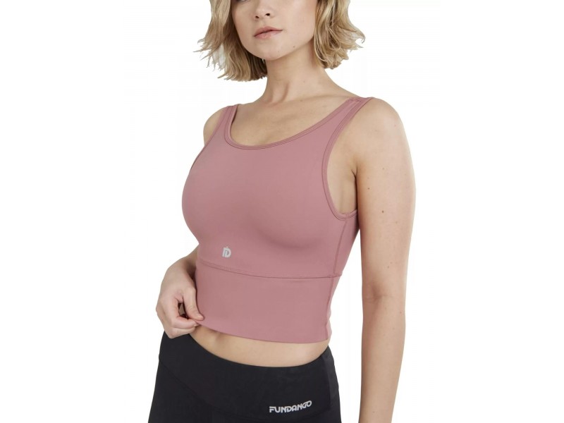 Fundango Croft Long Line Sportbra D mauve