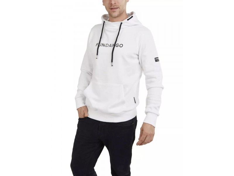 Fundango Hoover férfi kapucnis pulóver - fehér