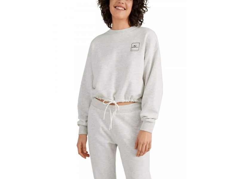 O'Neill Cube Crew női pulóver - white melange