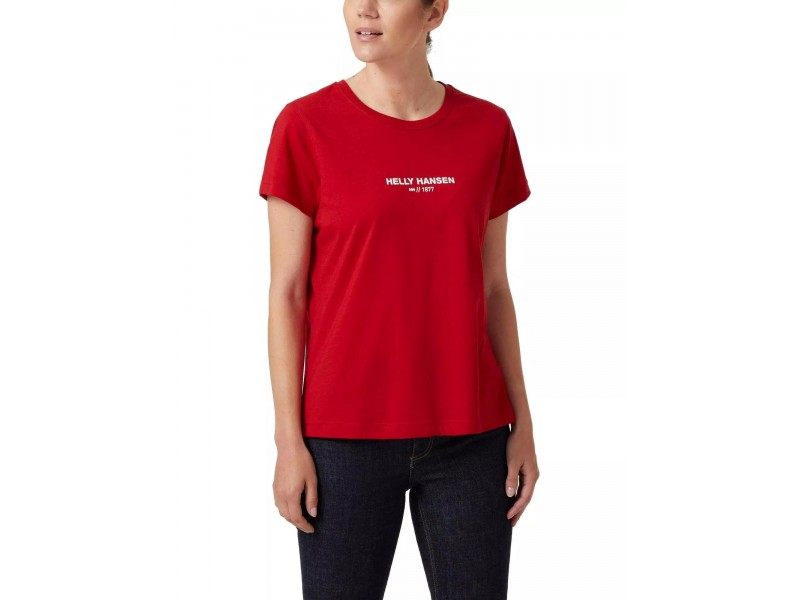 Helly Hansen női RWB Graphic póló - piros, 50% organikus pamut