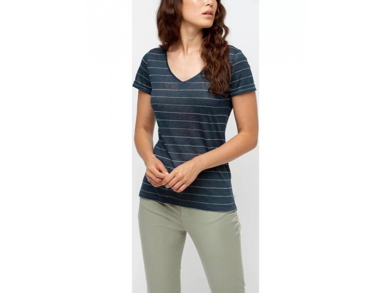 TBS Sanaatee D női lenpóló – navy, 97% len