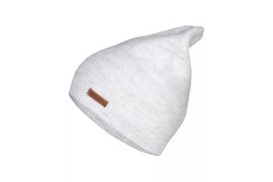 Fundango NARA Beanie D - női fehér sapka, bőr logó