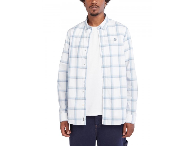 Timberland férfi poplin kockás ing - captains blue