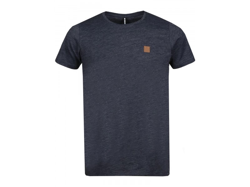 Fundango Jaggy Structured férfi slim fit póló, melange