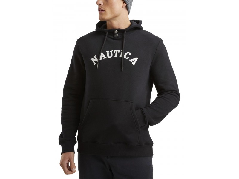 Nautica Ellis férfi kapucnis pulóver - fekete