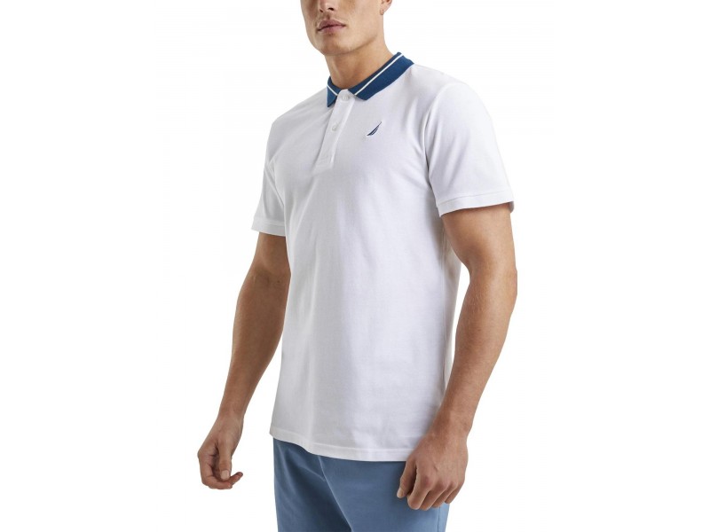 Nautica Rogan férfi polo - fehér, 100% pamut