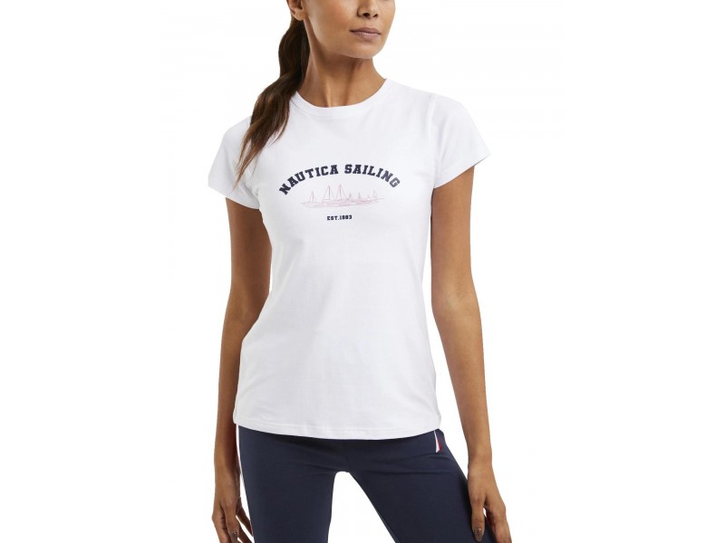 Nautica Mirais női póló — fehér, Slim Fit