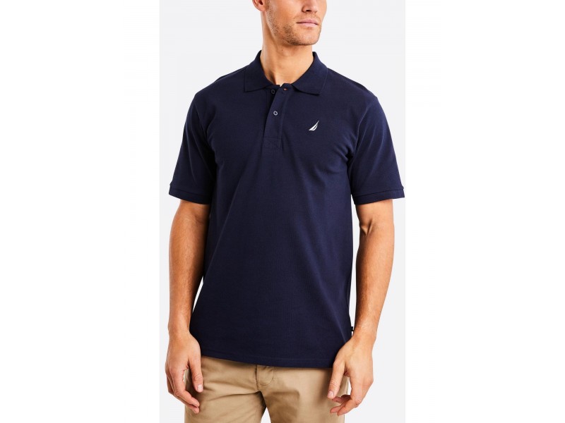 Nautica Calder férfi galléros póló - sötétkék