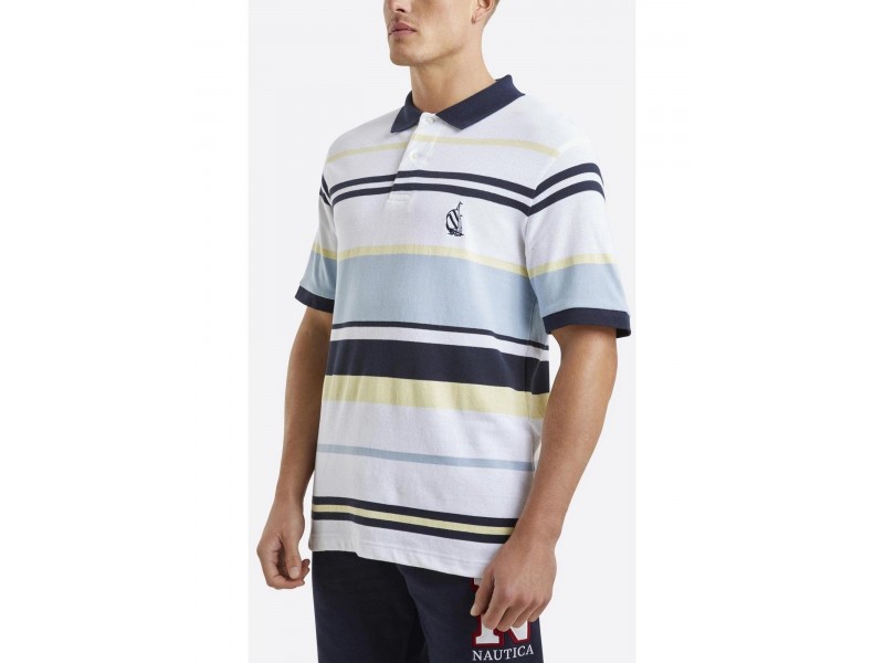 Nautica Merlot férfi galléros póló - fehér