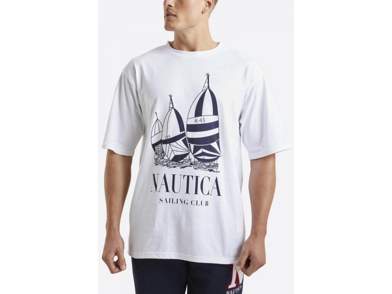 Nautica Denton Oversized T-Shirt férfi - fehér