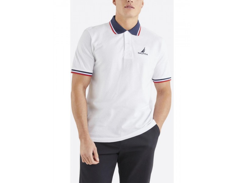 Nautica Odell férfi póló – fehér, 100% pamut