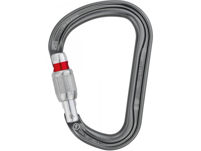 Petzl WILLIAM Screw-Lock D alumínium karabiner