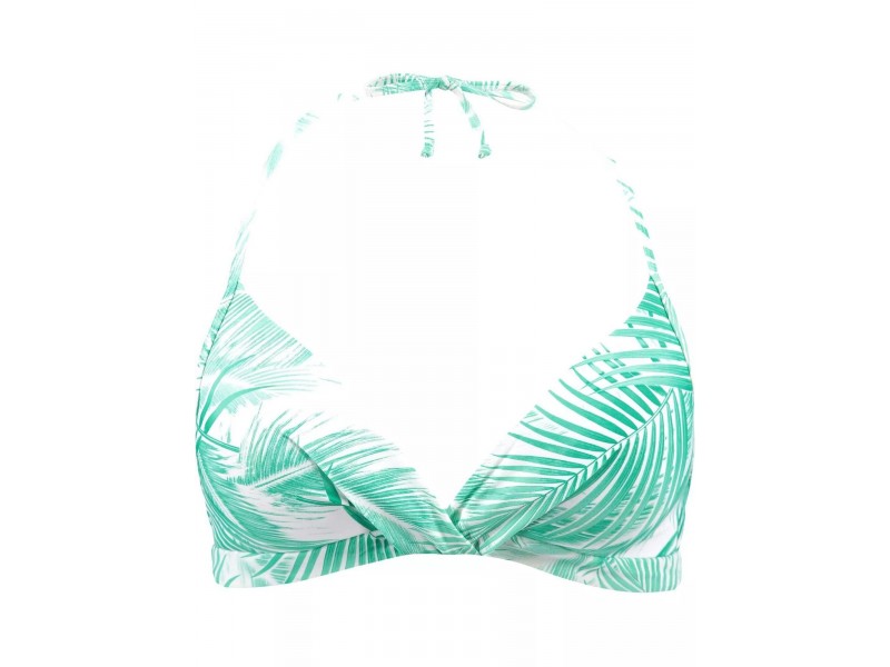 Barts Palmsy Halter D zöld/fehér bikini felső