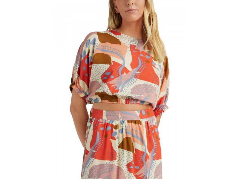 O'Neill Tidda Woven Top - női patchwork póló