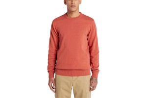 Timberland férfi piros organikus pamut pulóver