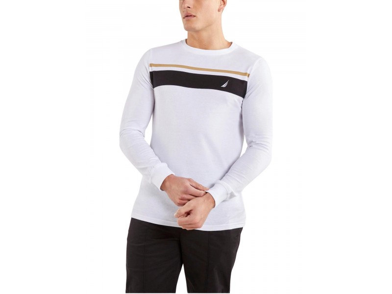 Nautica Royton LS férfi hosszú ujjú póló - fehér