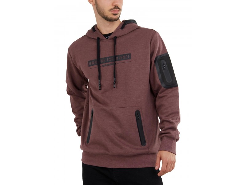 Fundango Force Tech Pullover D - férfi kapucnis pulóver 380-plum