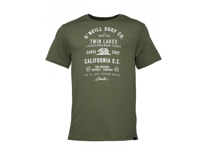 O'Neill Muir férfi póló – deep lichen green, 100% pamut
