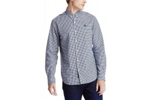 Timberland Micro Gingham Poplin férfi ing - dx2-blu