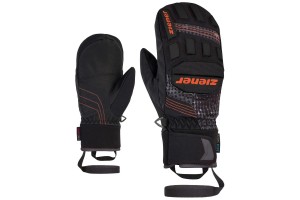 Ziener Luron AS PR Mitten junior - fekete/narancs