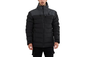 Fundango Passat férfi steppelt kabát - fekete melange