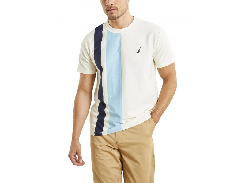 Nautica Ottawa T-Shirt D - ecru, csíkos
