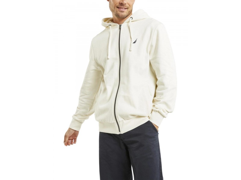 Nautica Oakville FZ Hoody - férfi kapucnis pulóver ecru