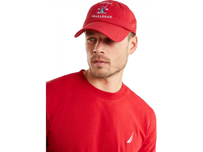 Nautica Oxford Strapback Cap D – 805-crimson, 100% pamut
