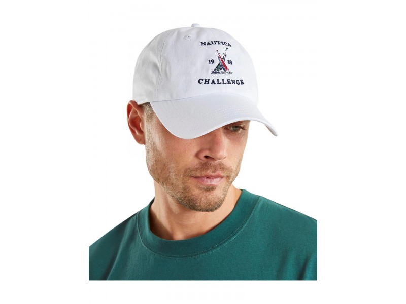 Nautica Oxford Strapback Cap D — fehér, 100% pamut