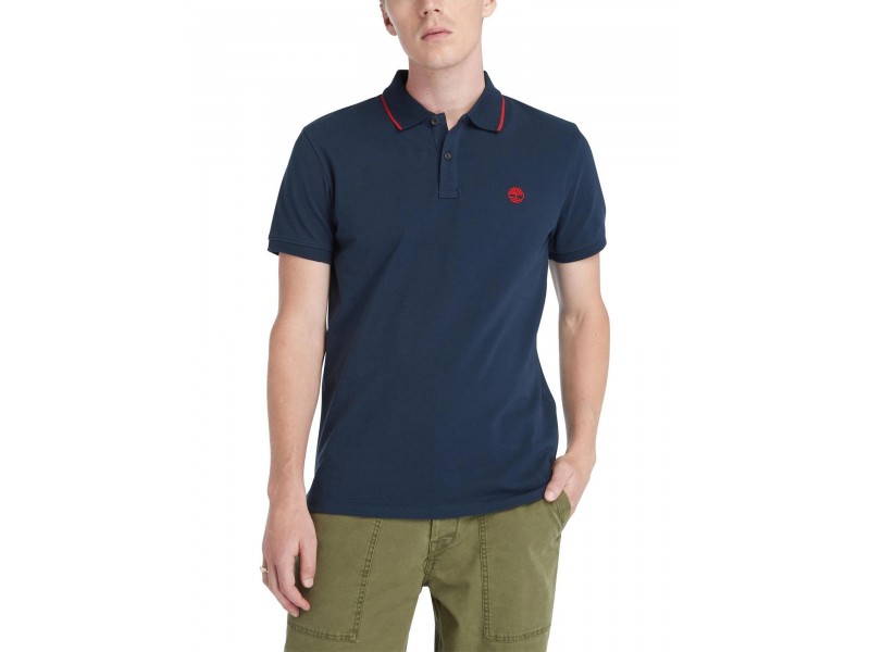 Timberland Ss Jacquard Yd Polo D — sötétkék