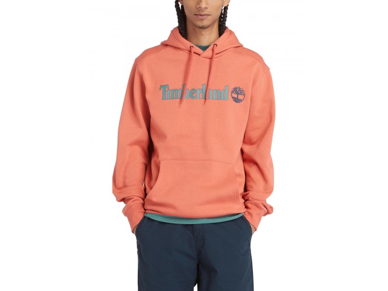 Timberland Linear Logo Hoodie férfi - Burnt Sienna
