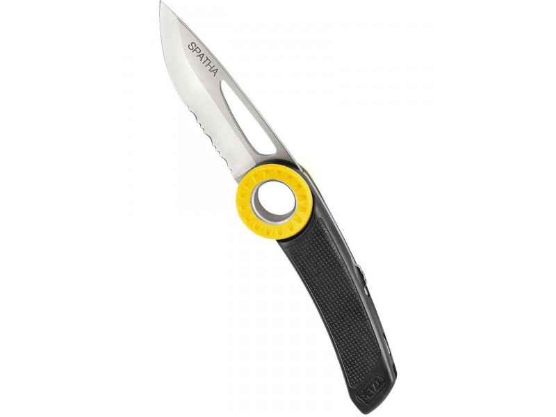 Petzl SPATHA zsebkés, félfogazott penge, rozsdamentes