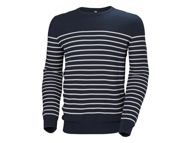Helly Hansen Skagen Sweater D - férfi navy, organikus pamut