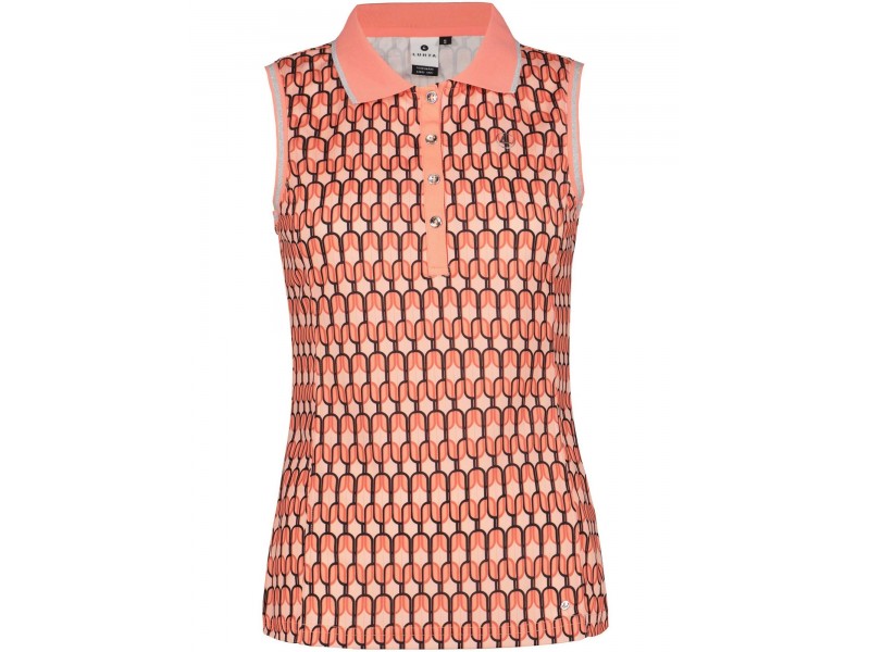 Luhta Elmdal női ujjatlan galléros póló - pink