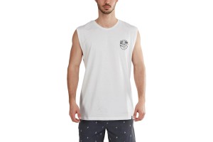 Fundango Glader Tank-T D fehér ujjatlan férfi póló