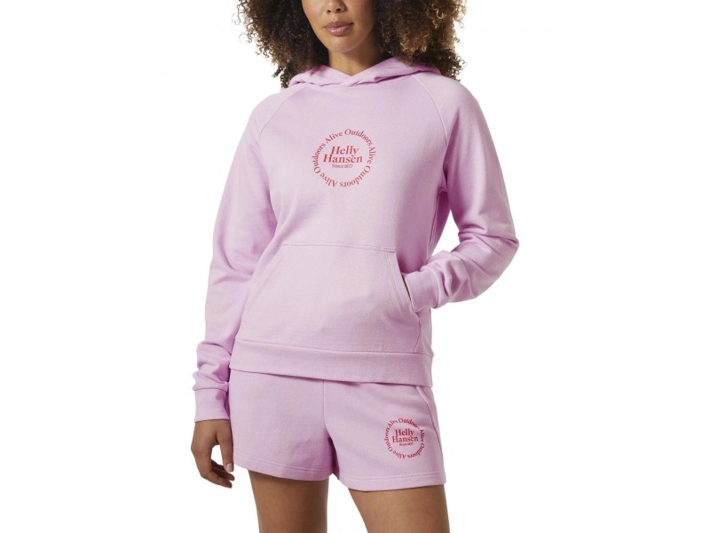Helly Hansen W Core Graphic Hoodie D - cherry blos