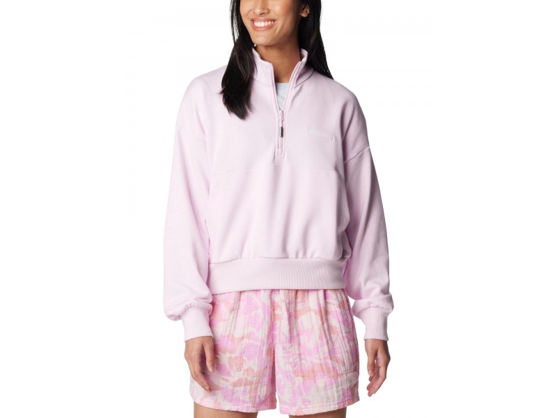 Columbia Marble Canyon French Terry női quarter zip - pink dawn