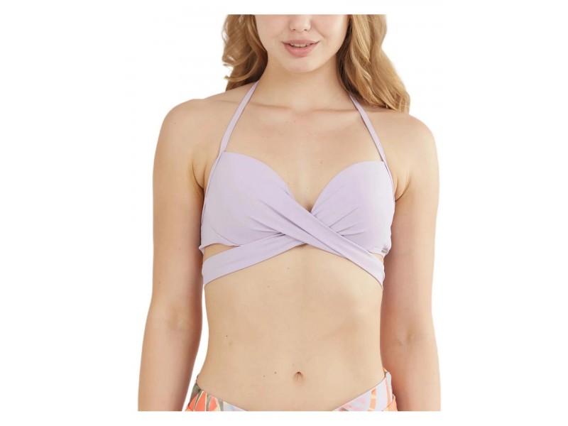 Fundango Lola Twisted Top D — soft lilac női fürdőruha
