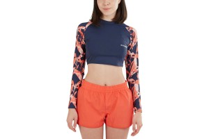 Fundango Amelia női trópusi surf top - sugar coral