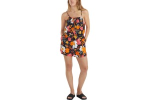 O'Neill Leina Playsuit - fekete-kék virágos