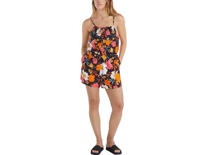 O'Neill Leina Playsuit - fekete-kék virágos