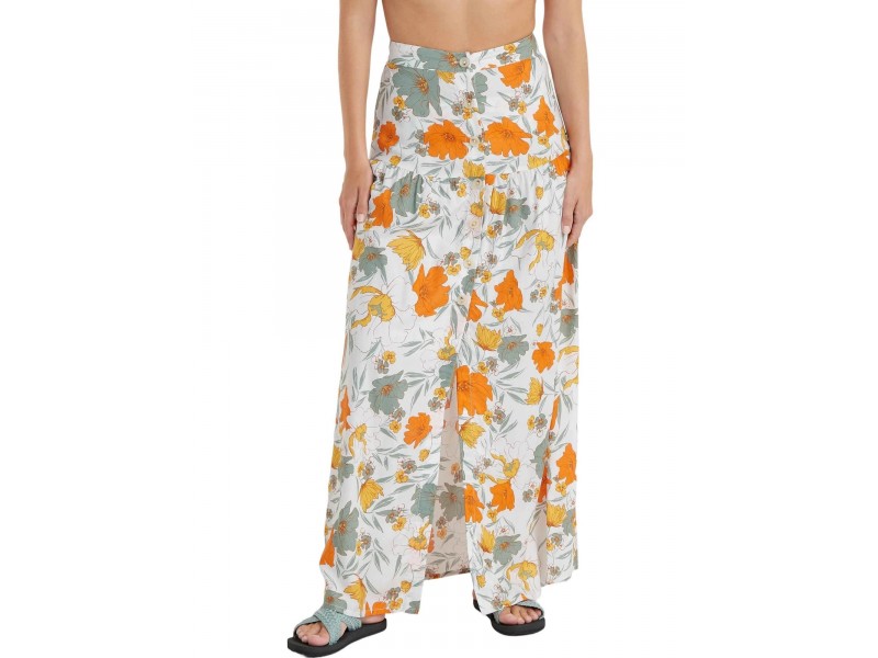 O'Neill Alofa Maxi Skirt – fehér-kék virágmintás