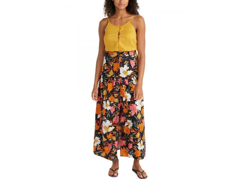 O'Neill Alofa Maxi szoknya - virágmintás, fekete-kék