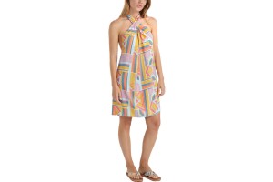 O'Neill Naima Wow Dress női nyári ruha - sárga mintás