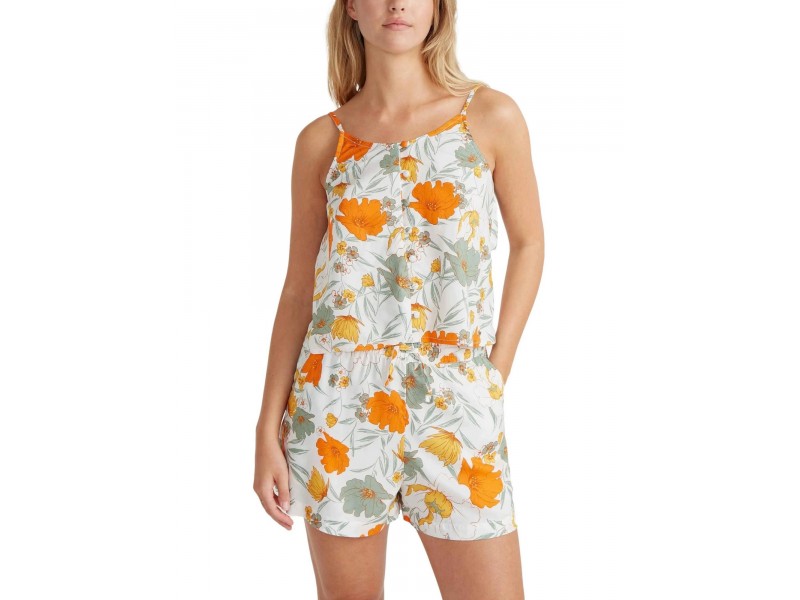 O'Neill Amiri női rövidnadrág - fehér-kék virágminta