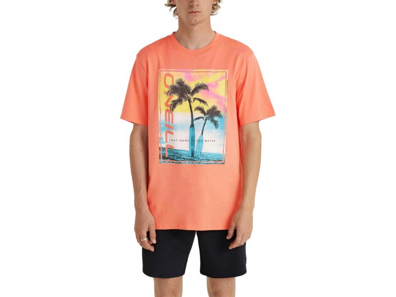 O'Neill Jack Neon férfi póló - Living Coral