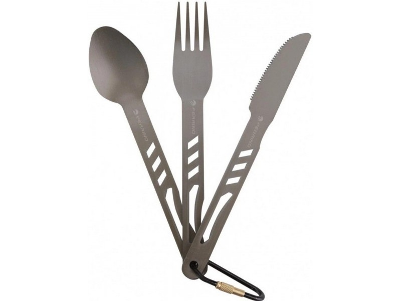 Ferrino Set Cutlery Alu D - Eloxált alumínium evőeszköz